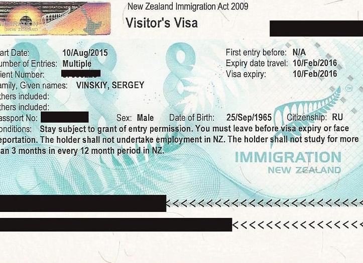 Получение визы в Новую Зеландию для россиян